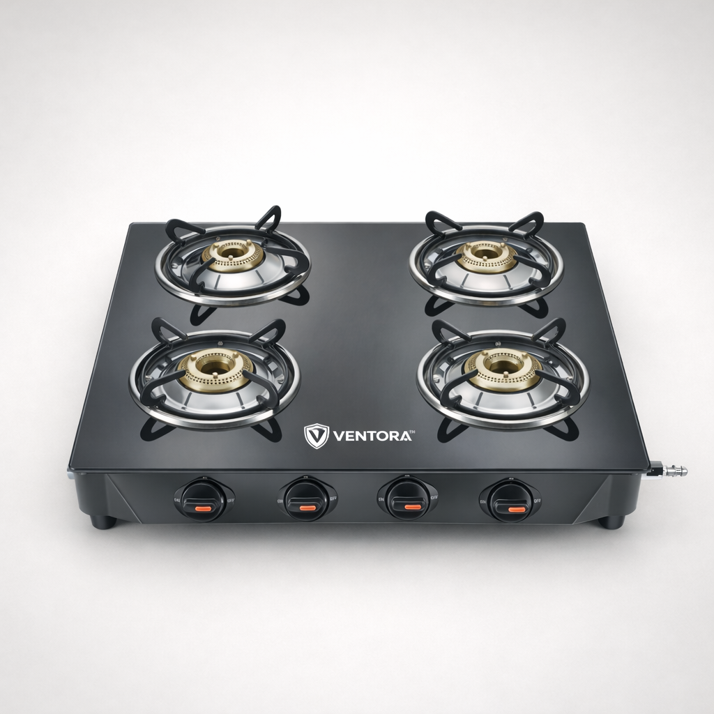 Ventora Aura 4 Burner Black Stove